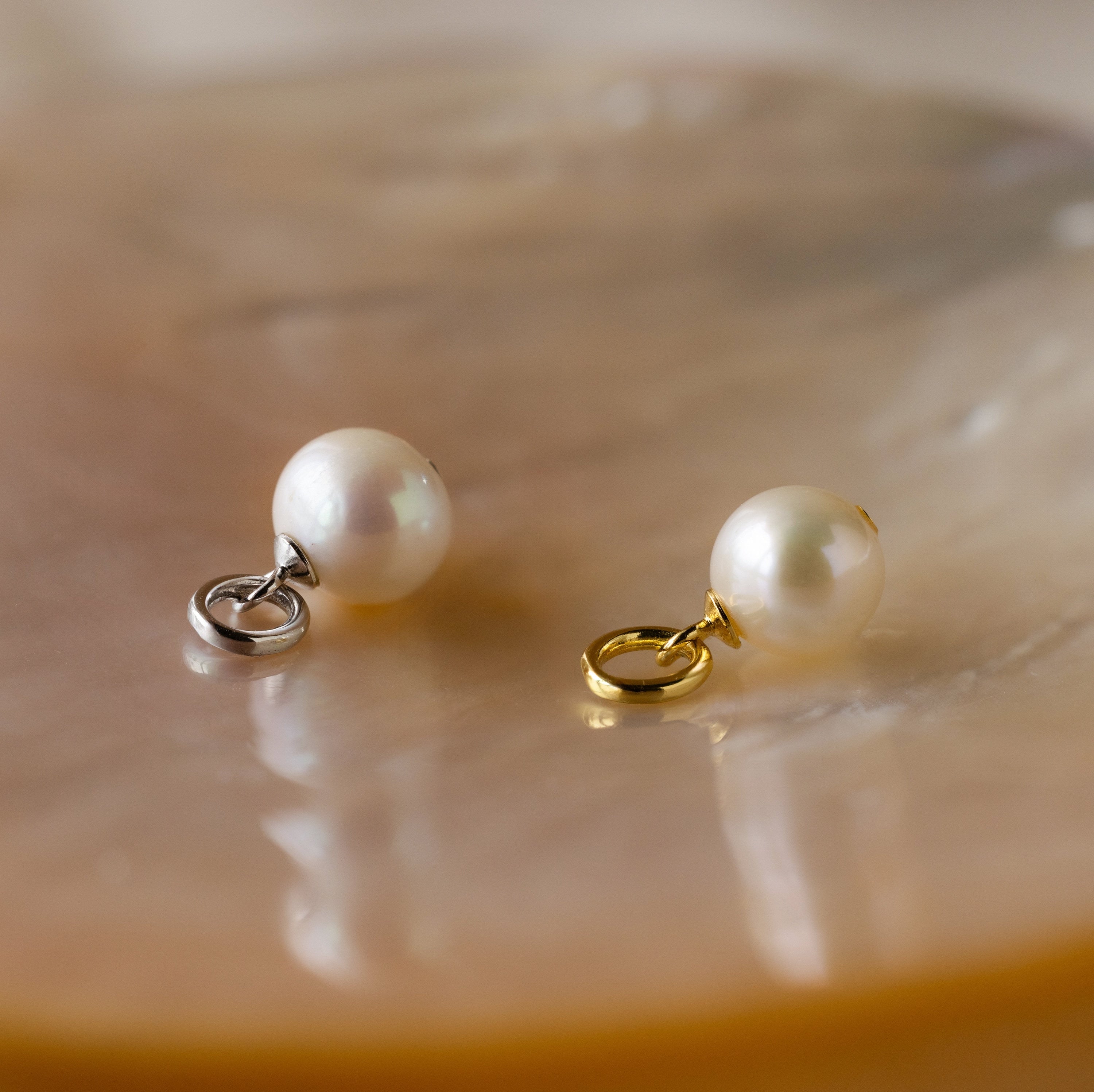 Versatile Elegance: Pearl Charm Pendant Sterling Silver
